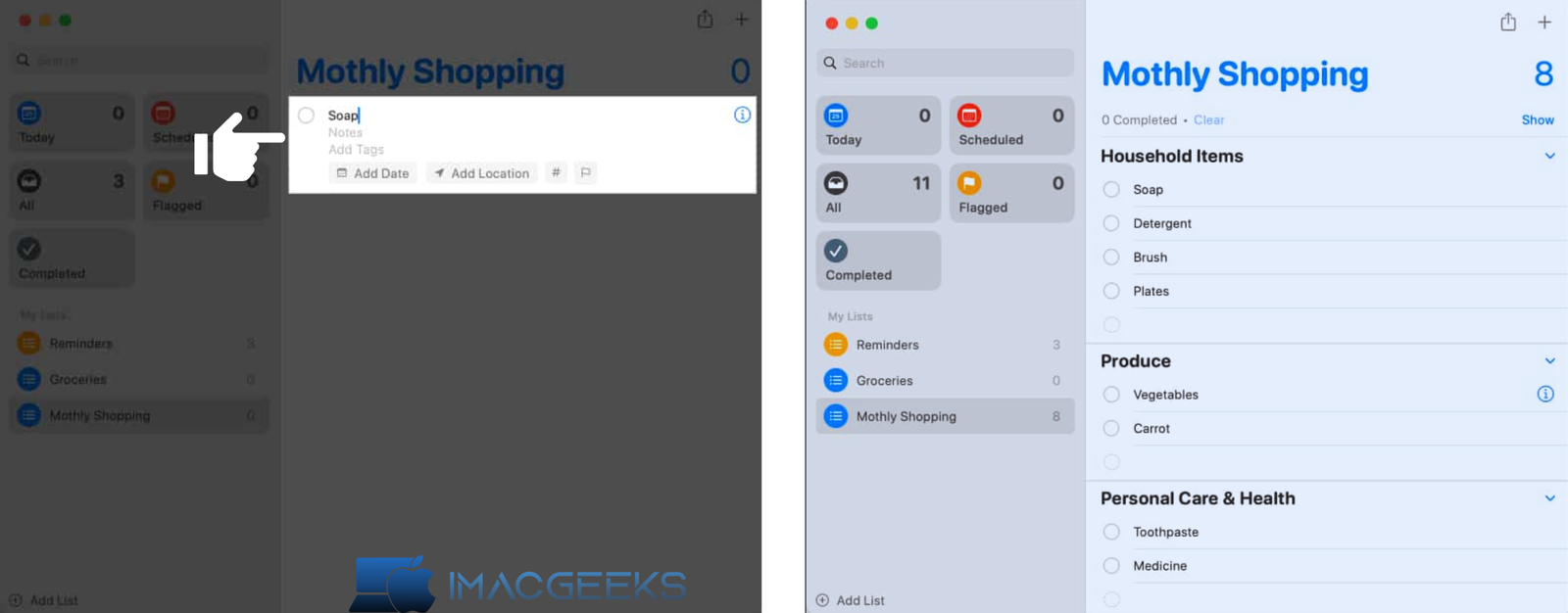 How to create grocery list in Reminders on iPhone and Mac {2024}