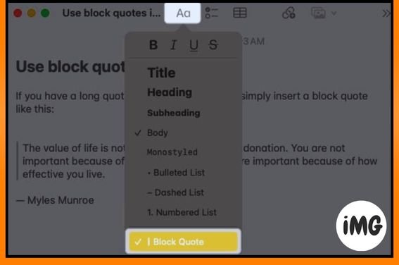 How to use block quotes in Apple Notes in iOS 17 and macOS Sonoma