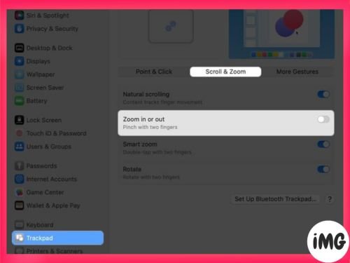 How to disable Pinch to Zoom gesture on Mac 